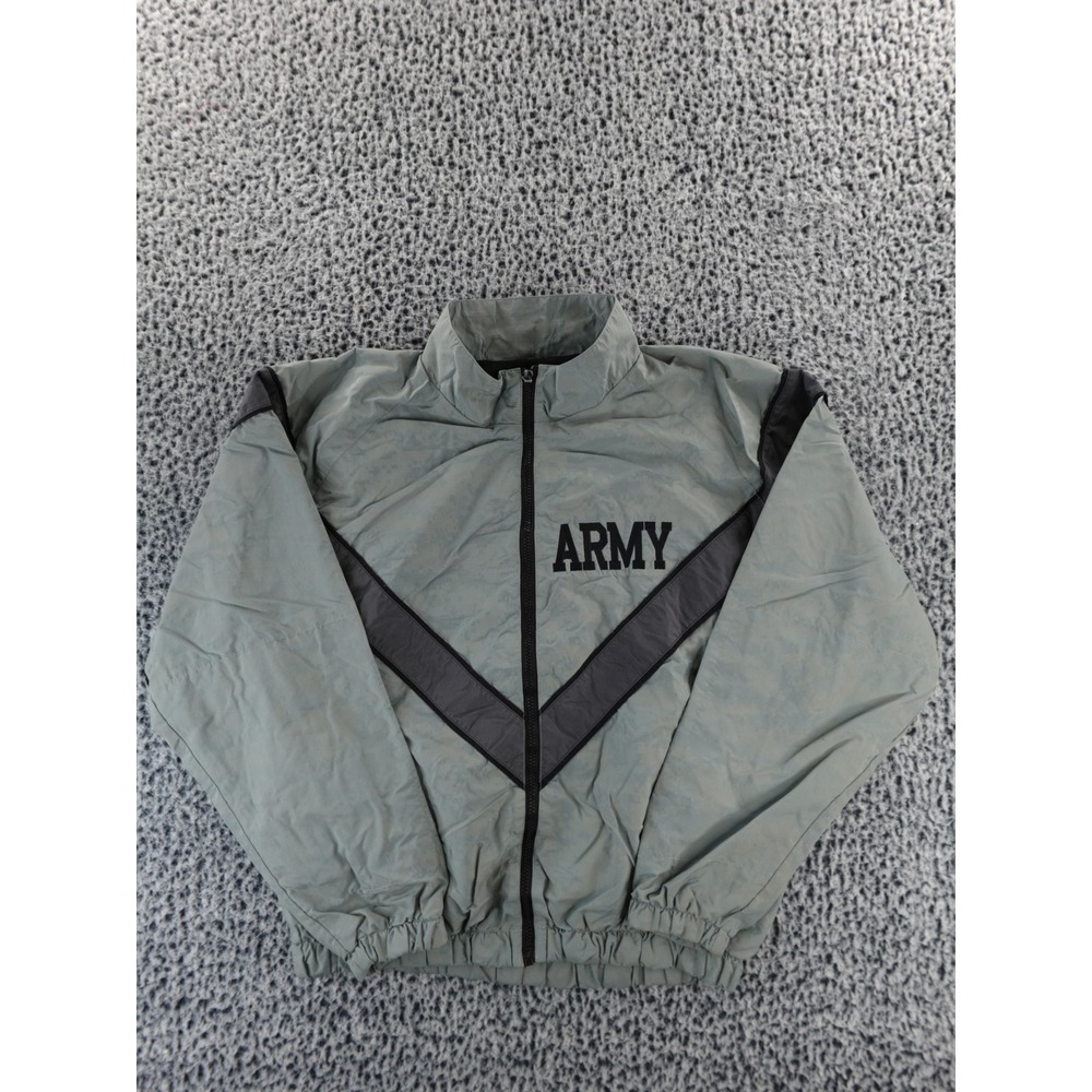 US‎ Army Track Jacket Windbreaker Lightweight Green Mens Size Large